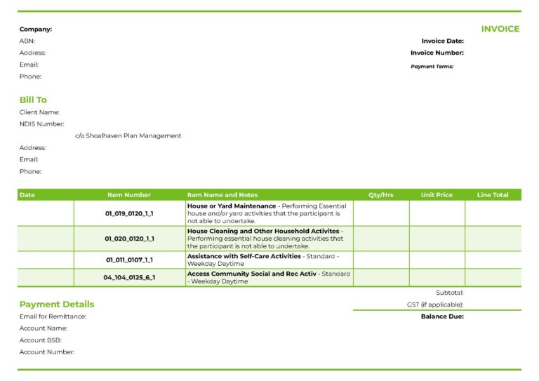 Information For NDIS Service Providers Shoalhaven Plan Management